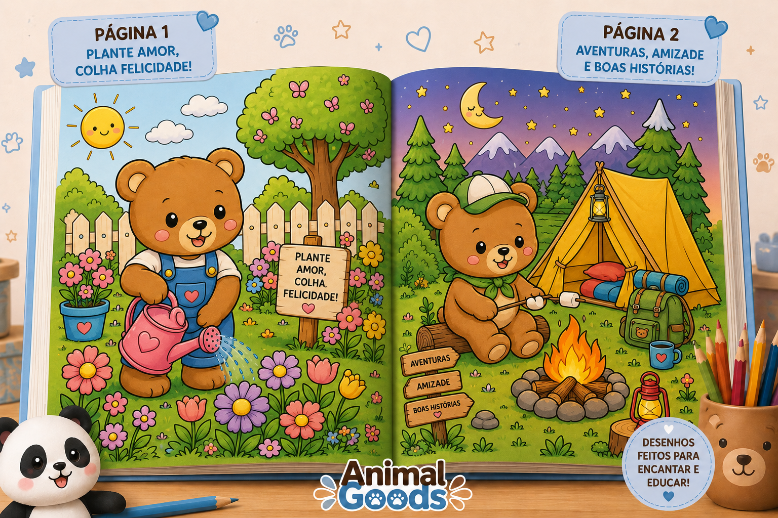 Mockup do kit de colorir